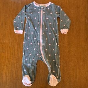 ๐5/$25 Gerber Polka Dot Pink and Greg Kids Footies size 3-6m